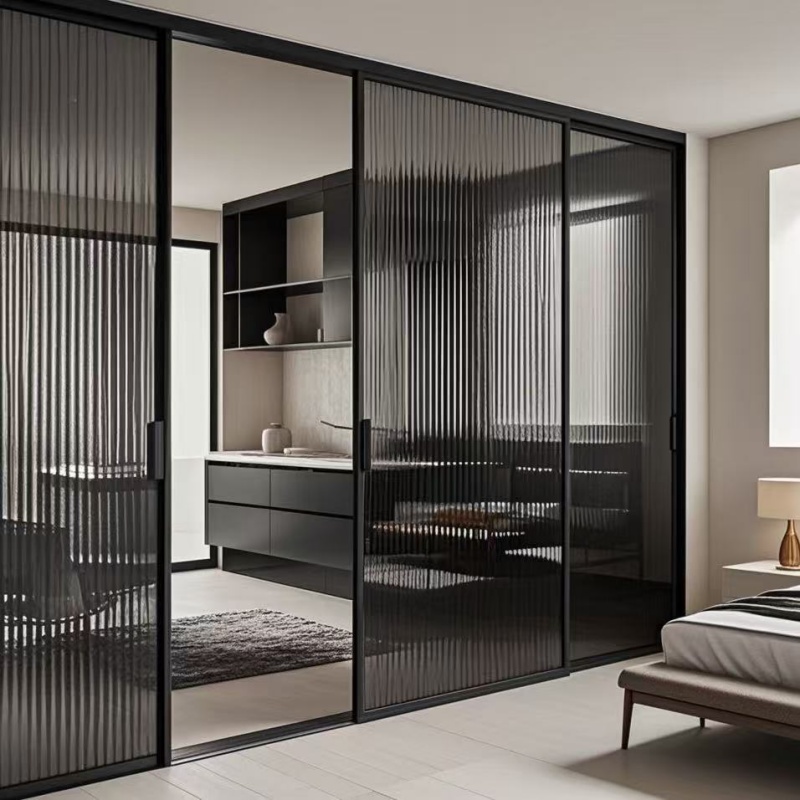 Modern Home Decoration Smart Glass Sliding Door Aluminum Alloy with Automatic Open Style Finished Surface