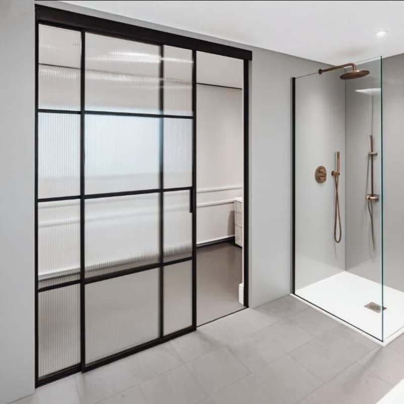 Fast Production Soft Closing Black Frame Aluminium Cavity Sliding Glass Door System Finished Hidden Glass Sliding Door