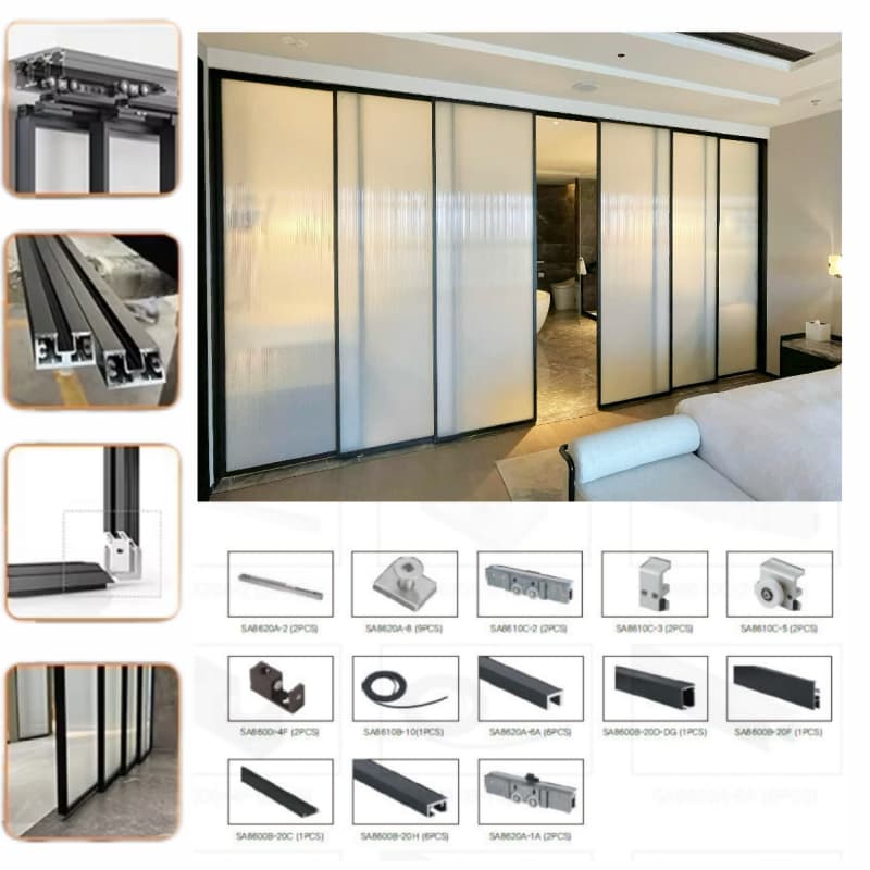Customized Glass Sliding Doors For Hotel Projects-Drawing Services-Factory Price