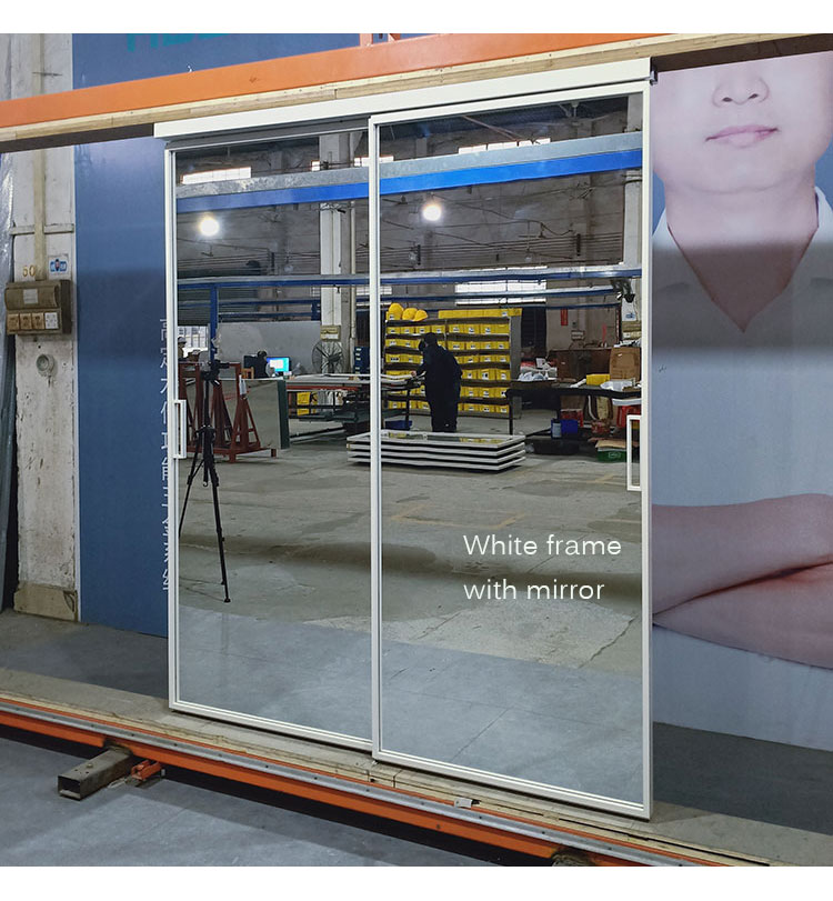 Factory Latest Aluminum Alloy White Frame Glass Sliding Door Durable Modern Finished Surface Sliding Doors