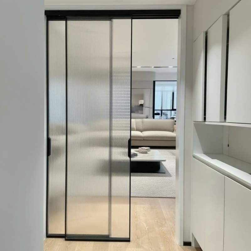 Sliding Door Beautiful Design Frame Sliding Glass Tempered Glass Door Aluminum Aluminum Alloy Modern