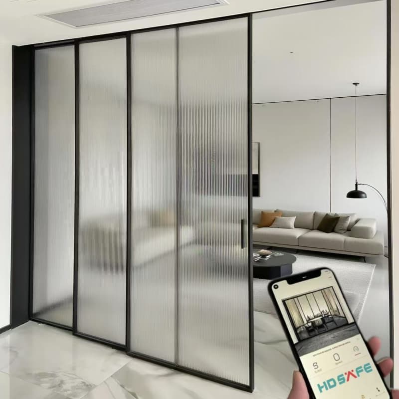 Sliding Door Beautiful Design Frame Sliding Glass Tempered Glass Door Aluminum Aluminum Alloy Modern