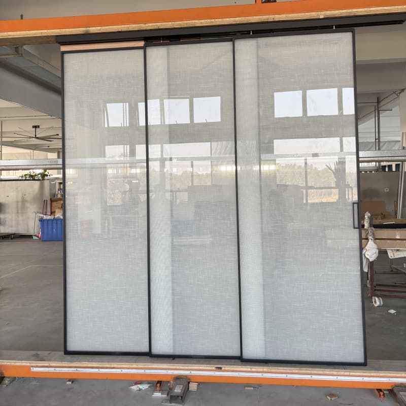 Modern Home Decoration Smart Glass Sliding Door Aluminum Alloy with Automatic Open Style Finished Surface