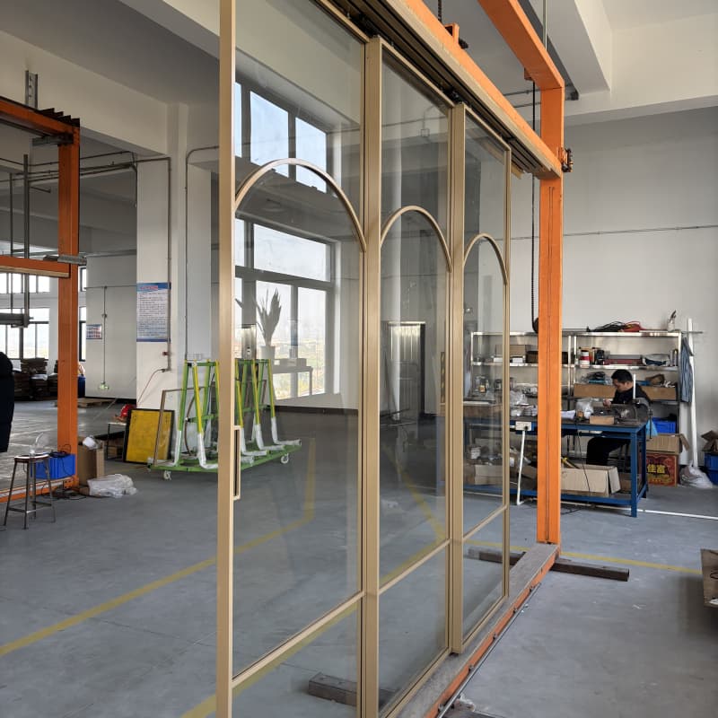 Modern Home Decoration Smart Glass Sliding Door Aluminum Alloy with Automatic Open Style Finished Surface