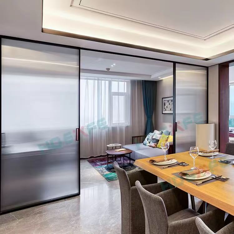 European Hotel Project Customized Glass Sliding Door Hardware China Manufacturer High Quality Sliding Door Factory Price