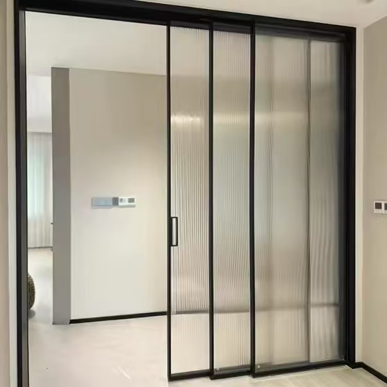 Sydney Apartment Black Double Glass Sliding Door Wholesale Factory Price High Quality China Manufacturer