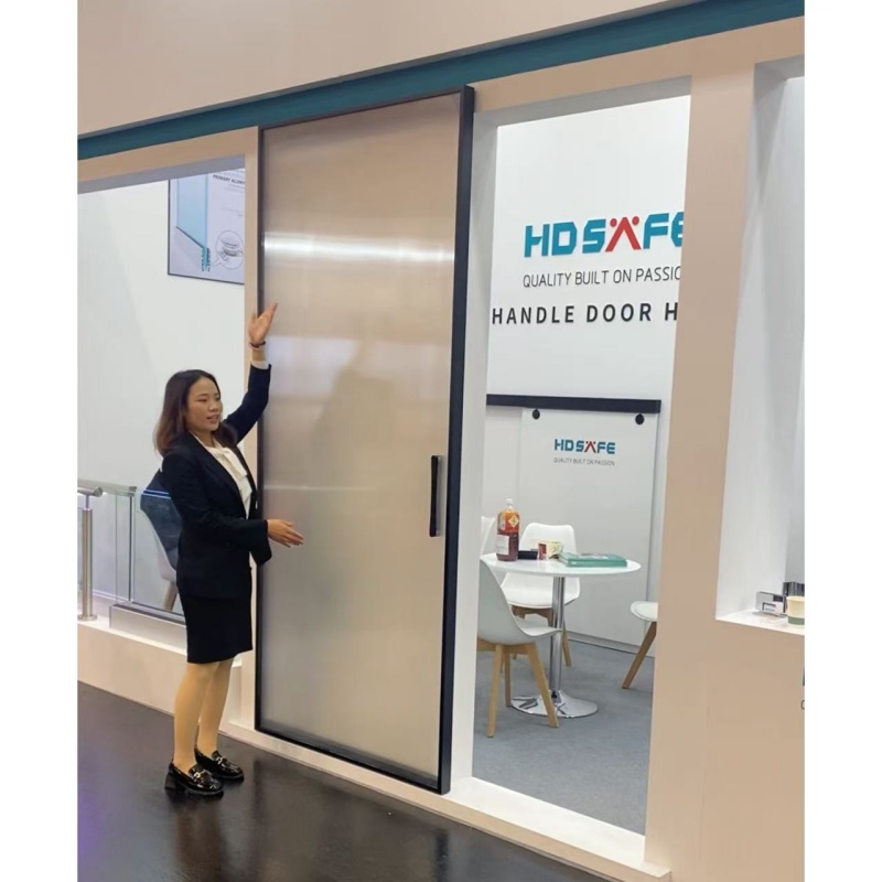 High Quality Silent Slide and Hidden Track Ghost Door Wall Mount Concealed Magic Glass Sliding Door