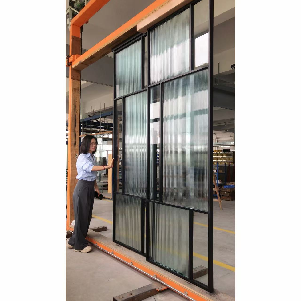 High-End Modern Design Aluminum Sliding Glass Door Tempered Glass for Kitchen and Interior Living Room