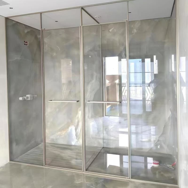 2025 High Quality Hotel Frameless Clear Tempered Sliding Glass Shower Door Shower Enclosure