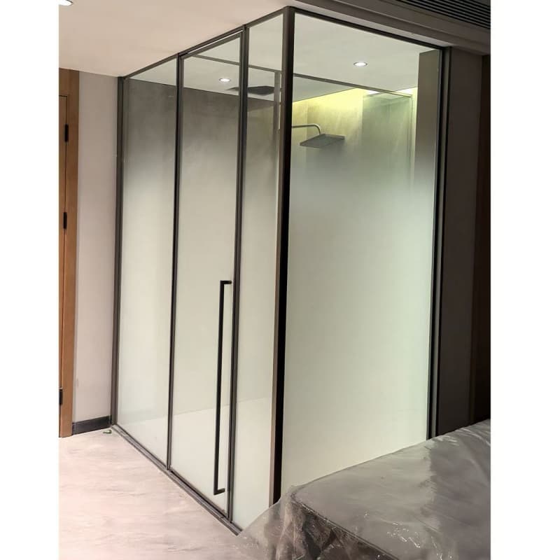 2025 High Quality Hotel Frameless Clear Tempered Sliding Glass Shower Door Shower Enclosure
