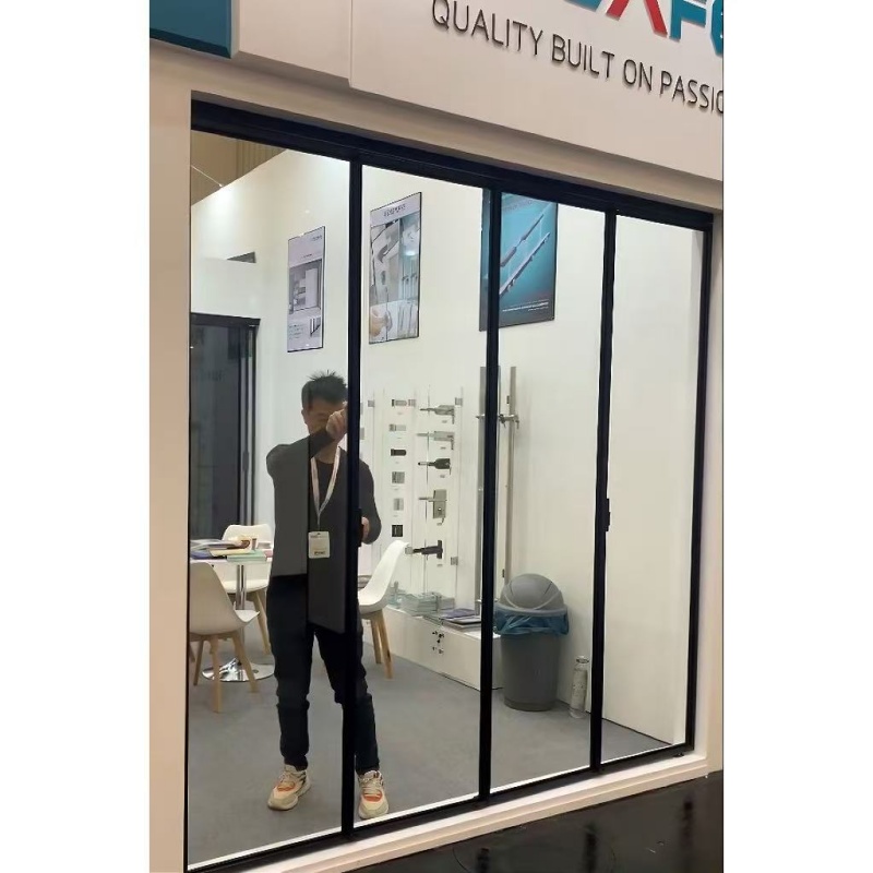 HDSAFE Partition Wall Glass Folding Door Accessories Bi Fold Door Interior Aluminum Folding Patio Soft Closing Bifold Glass Door