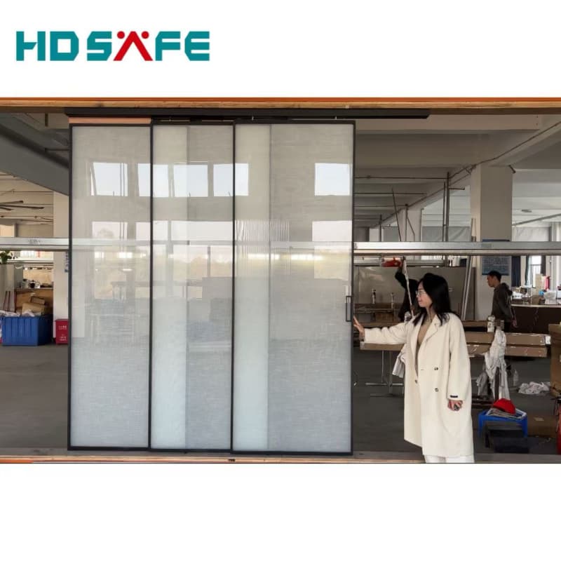 Sliding Doors Aluminium Glass Doors Design 3 Panels Doors Certificate No Bottom Rail 8mm Frosted Sliding Glass Door Office