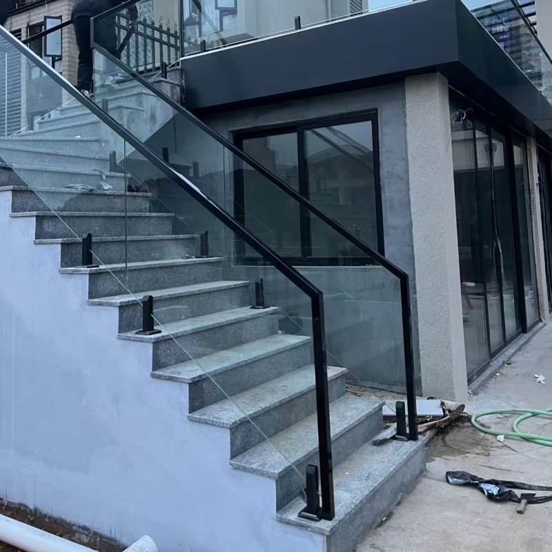 American Engineering Projects Glass Railing U Channel Deck Floor Base Aluminum Balustrades Handrails Glass Railing