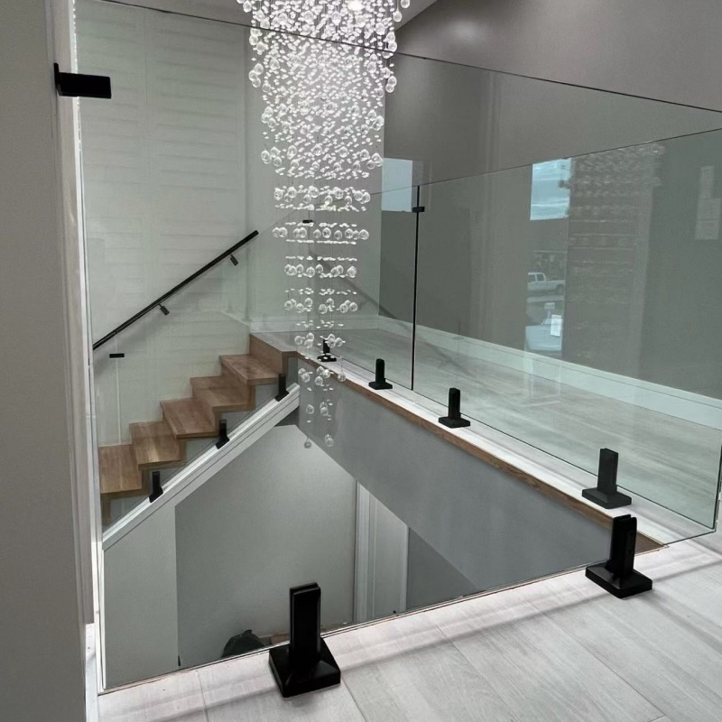 American Engineering Projects Glass Railing U Channel Deck Floor Base Aluminum Balustrades Handrails Glass Railing