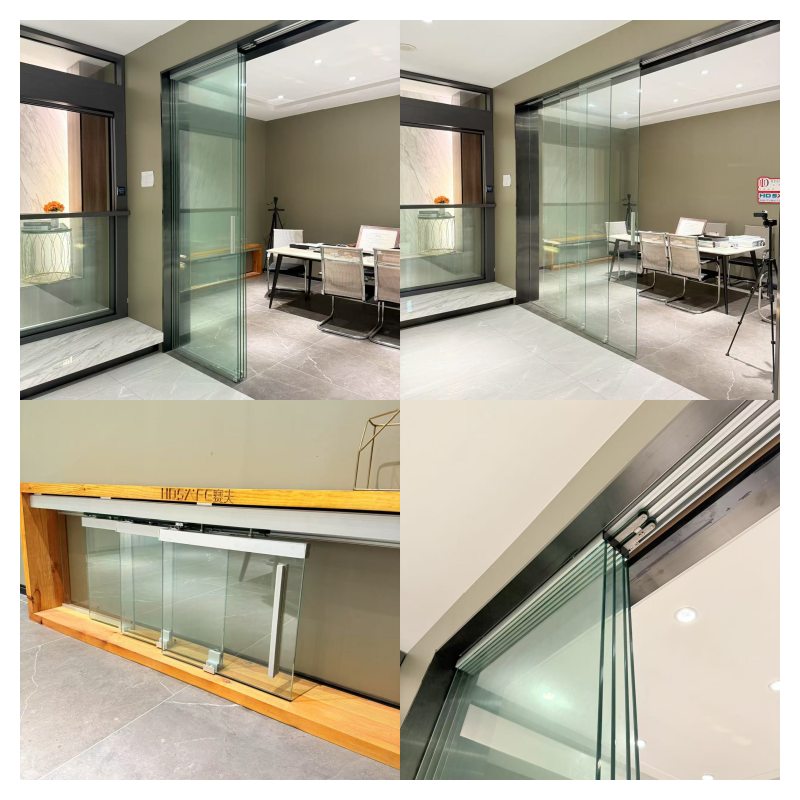 Custom Frameless Glass Sliding Door Automatic Glass Sliding Door Interior Sliding Glass Doors