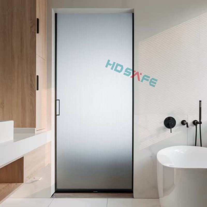 Extremely Narrow Slim Frame Single Glass Sliding Door Interior Living Room  Aluminum Glass Sliding Door
