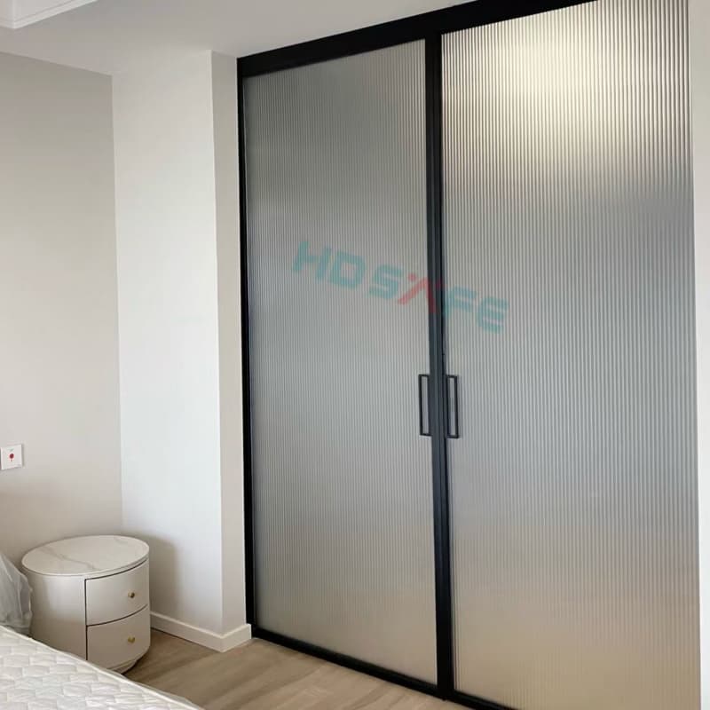 Extremely Narrow Slim Frame Single Glass Sliding Door Interior Living Room  Aluminum Glass Sliding Door