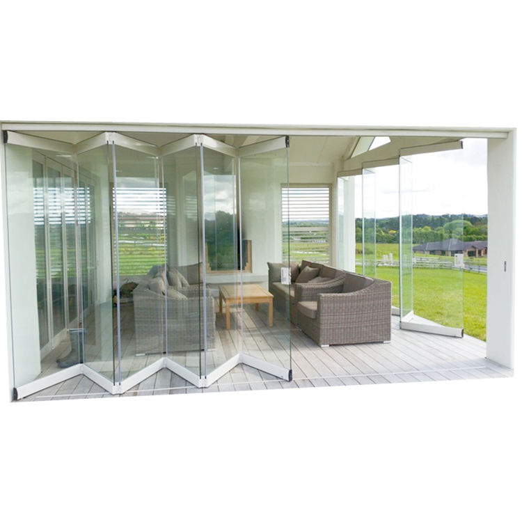 Modern Sunroom Sliding Folding Glass Door Bi Folding Door Accordion Folding Glass Door Aluminum Patio Bifold Doors