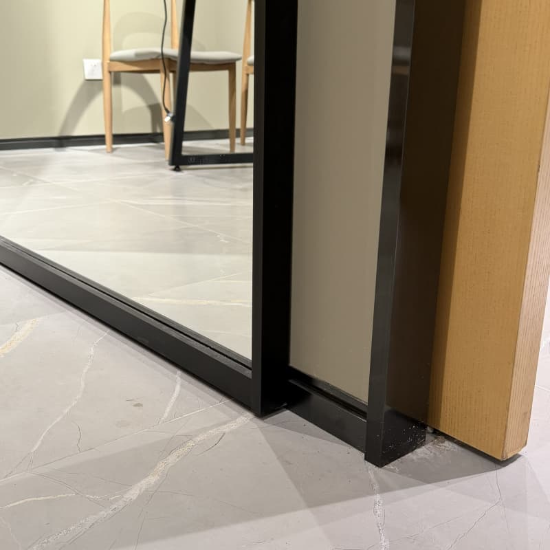 Custom Sliding Ghost Door Trackless Mirror Waterproof Barn Door Glass Hanging for Bedroom Bathroom Kitchen