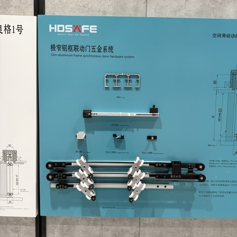 HDSAFE Soft Closing Sliding Door Aluminum Narrow Frame Room Interior Door Frosted Sliding Glass Door Office