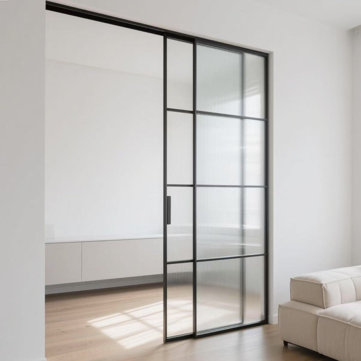  Luxury Sliding Door with Soft Close Modern Extremely Narrow Aluminum Glass Sliding Door