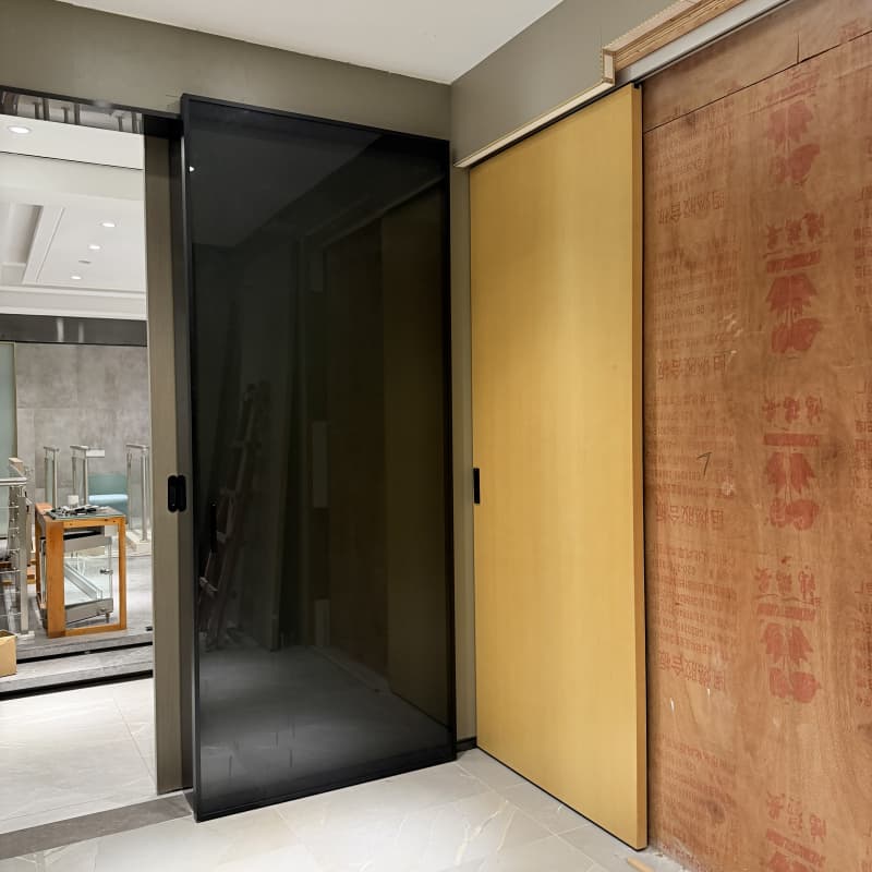 HDSAFE Popular Ghost Sliding Door No Track Can Be Seen Sliding Door System Indoor Hardware