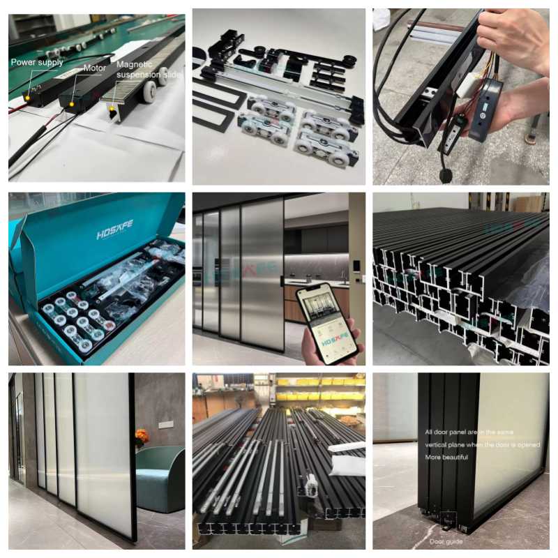 USA Hot Selling Modern Sliding Glass Door with Narrow Slim Aluminum Frame Large 4 Panel Glass Door Sliding Door Interior