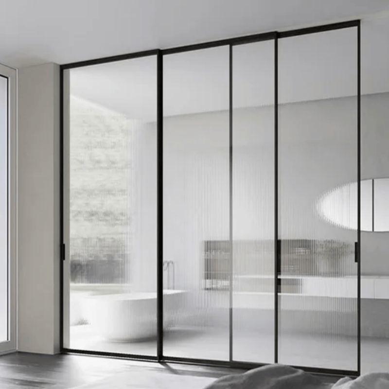HDSAFE 2025 Aluminium Double Tempered Glass Sliding Doors High Quality Energy Efficient Sliding Door