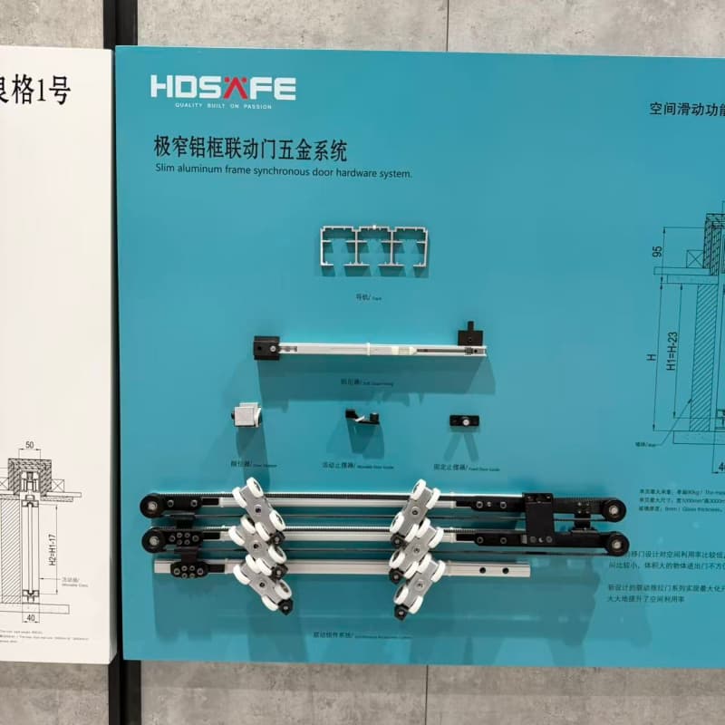 HDSAFE Soft Closing Sliding Door Aluminum Narrow Frame Room Interior Door Frosted Sliding Glass Door Office