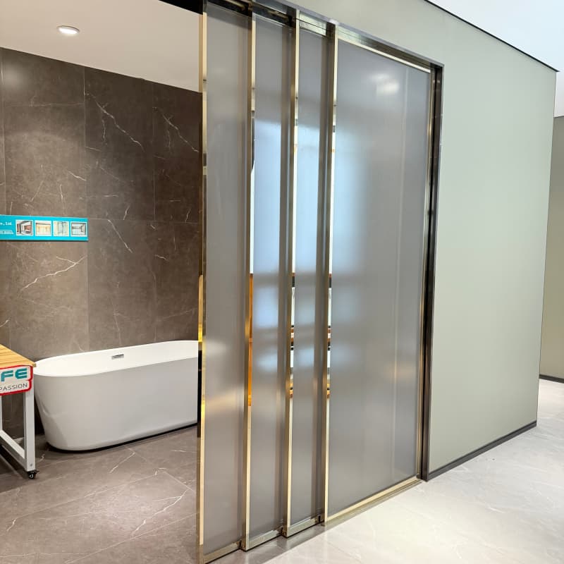European Luxury Hotel Sliding Door | Frosted Glass | 5-Star Project Customization
