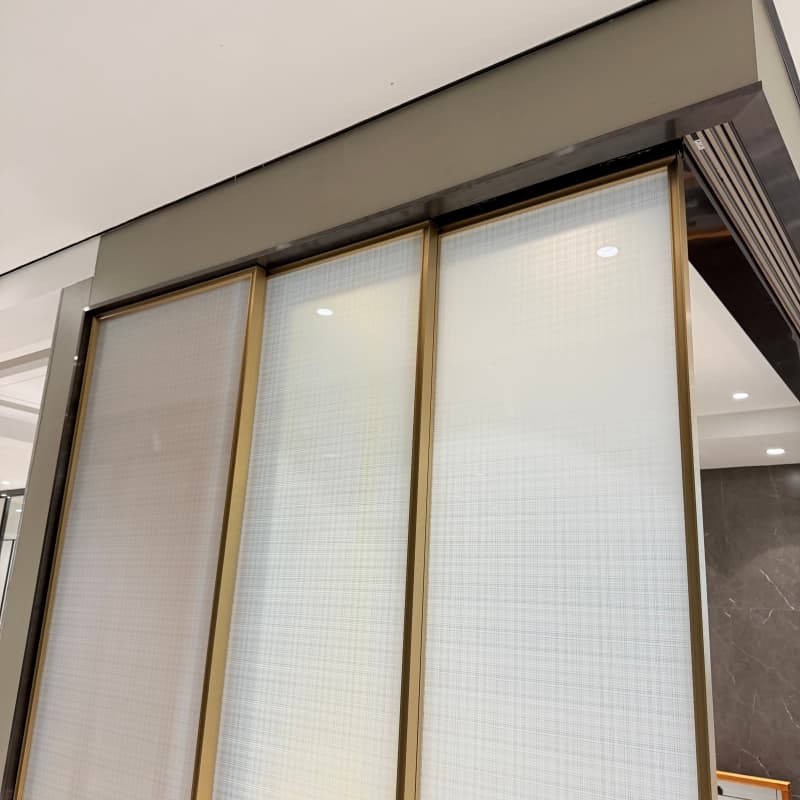 European Luxury Hotel Sliding Door | Frosted Glass | 5-Star Project Customization