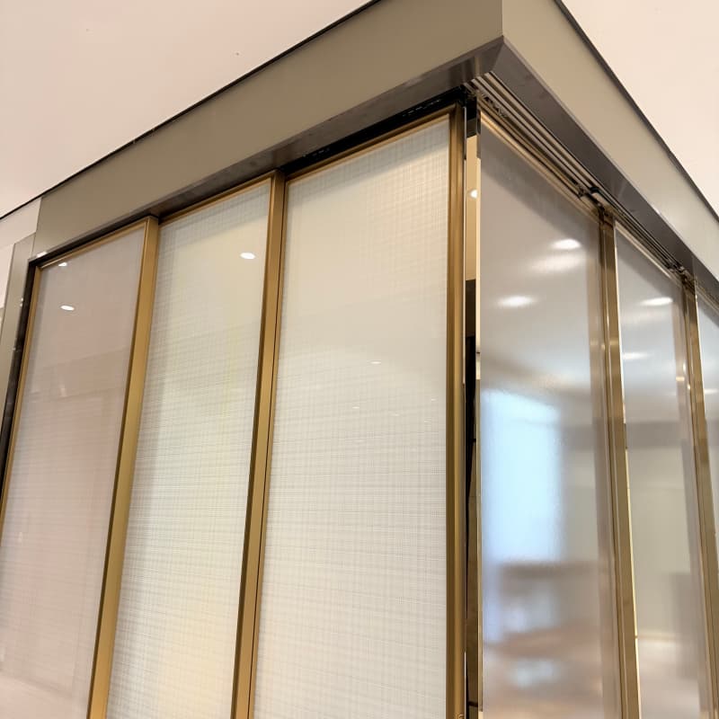 European Luxury Hotel Sliding Door | Frosted Glass | 5-Star Project Customization