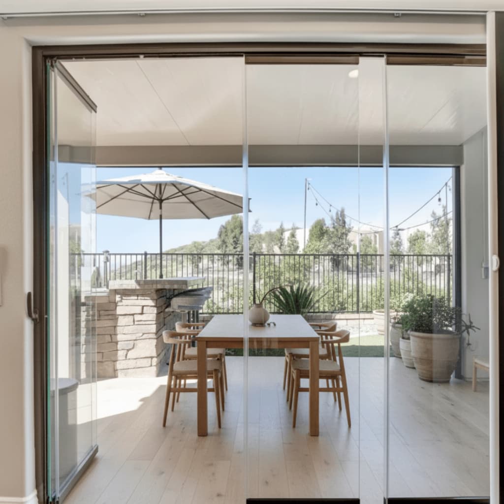 Frameless Folding Glass Door | Space-Saving Sliding Door System for Balcony & Patio