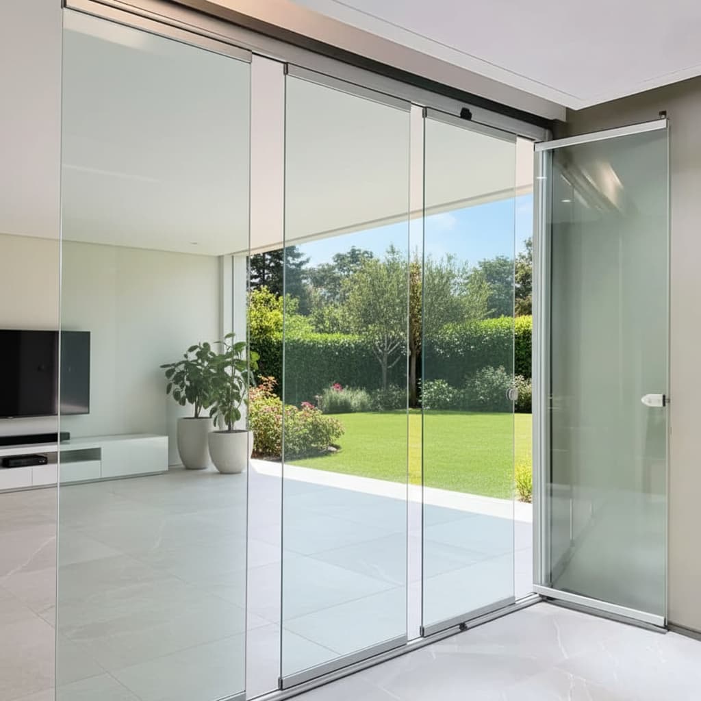 Frameless Folding Glass doors For Interiors & Offices: Save Space
