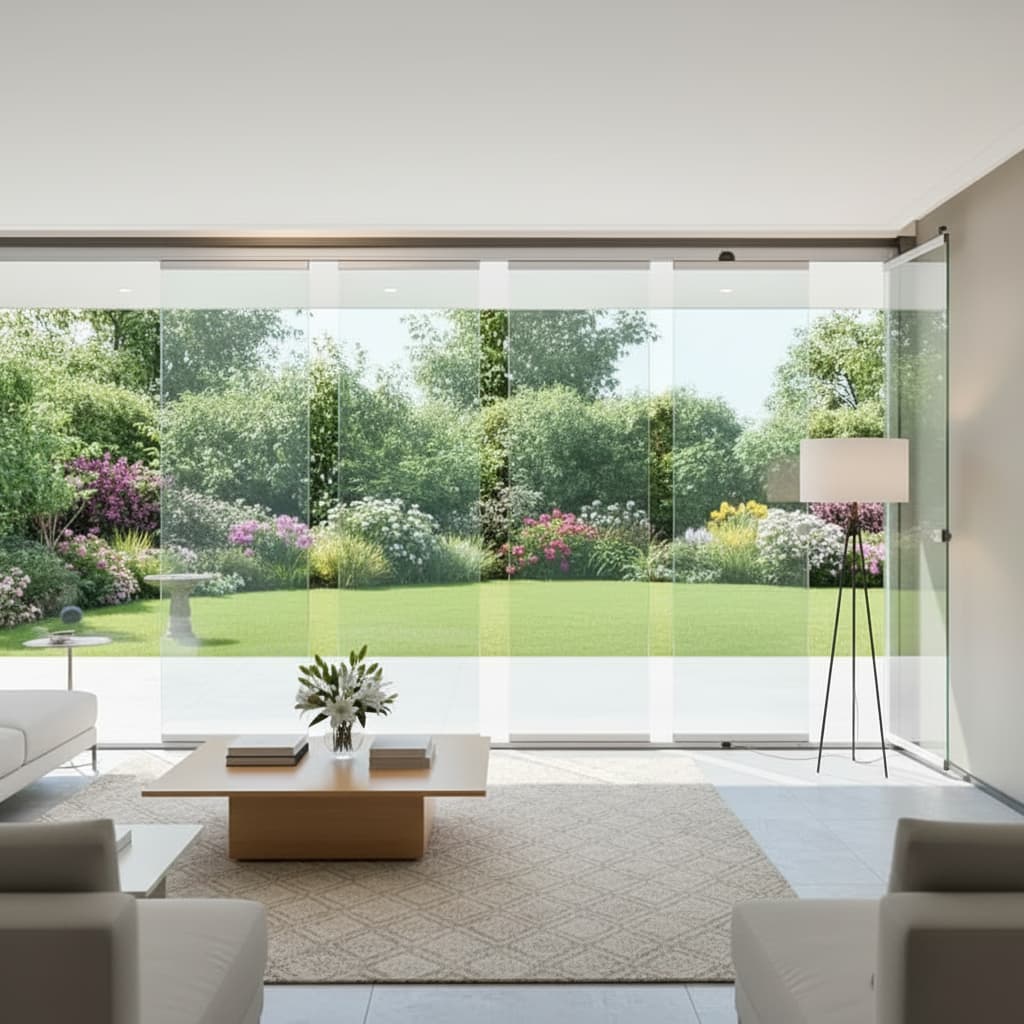 HDSAFE Frameless Glass Folding Doors Office Glass Wall 10mm Frameless Moveable Glass Partition Hardware