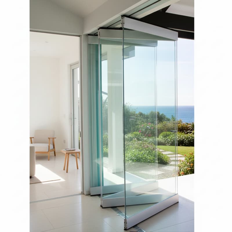 HDSAFE Sliding Glass Doors Partition Wall Bifold Door Balcony Partition Folding Door System