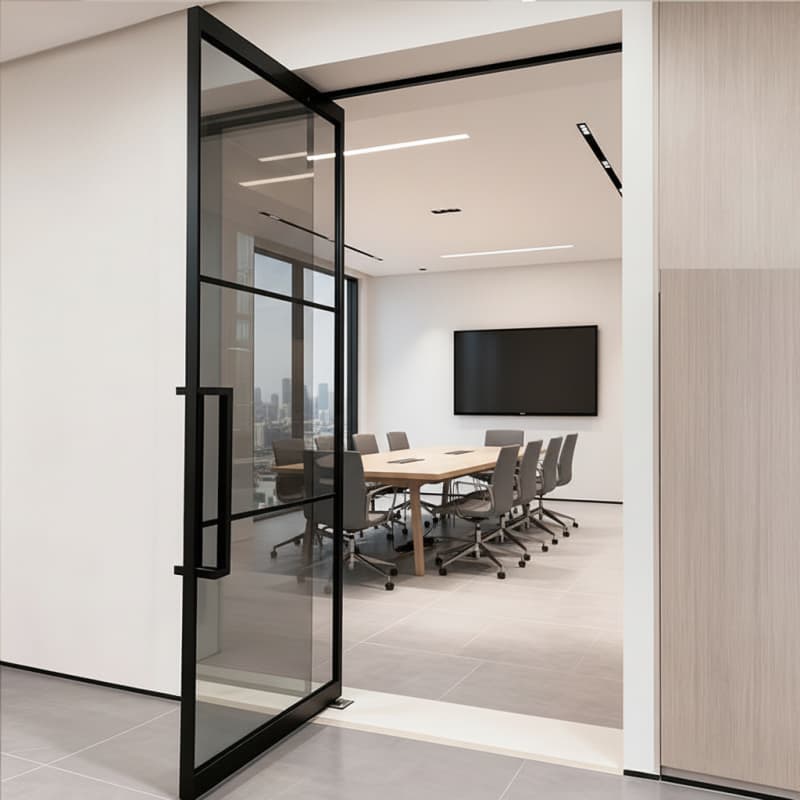 Custom Interior Glass Swing Doors | Size, Finish & Design for Homes & Commercial Spaces