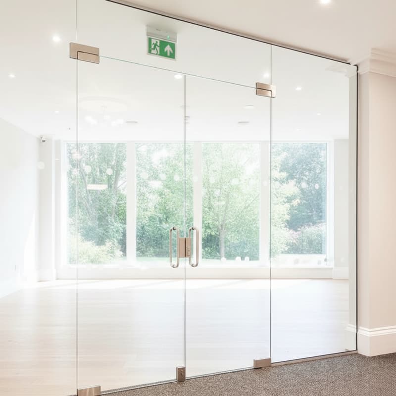 Frameless Glass Partition Doors for High-End Interiors & Retail Spaces