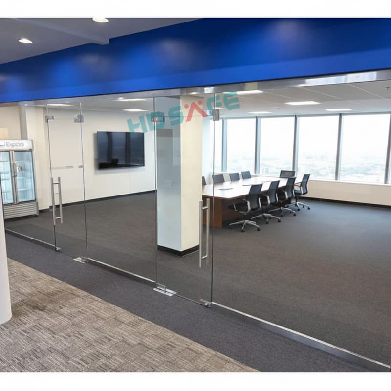Frameless Glass Sliding Doors for Office Partitions