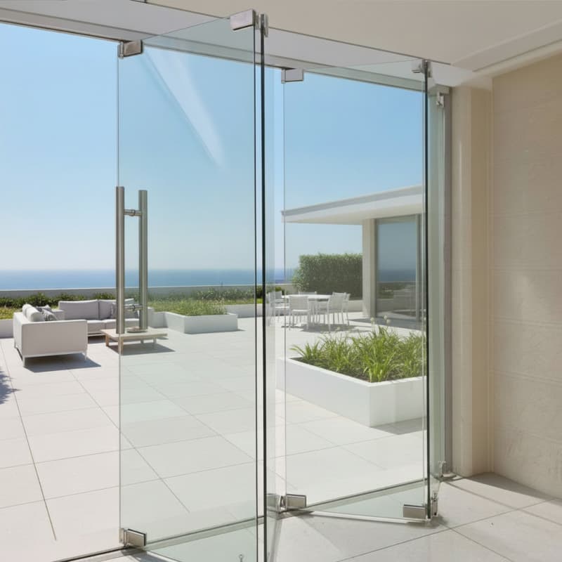 Frameless Folding Glass Doors for Australian Projects AS 2047 & AS/NZS 2208 Certified
