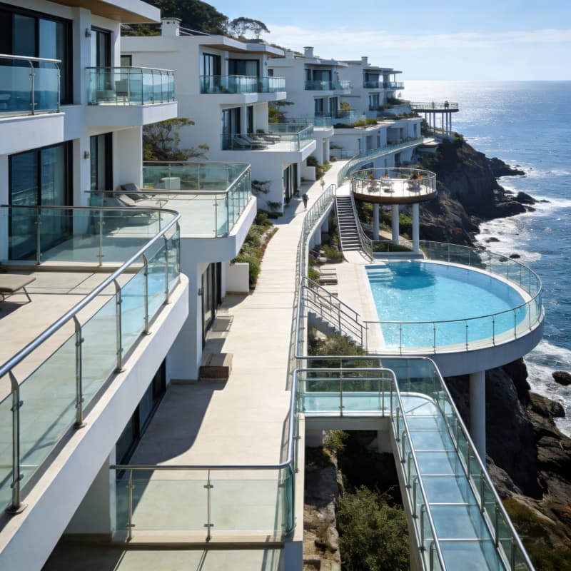 Coastal Glass Railings | Corrosion-Resistant for Seaside Homes
