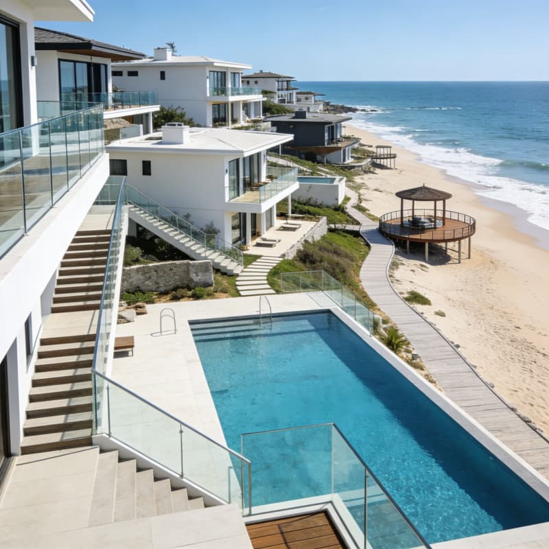 Coastal Glass Railings | Corrosion-Resistant for Seaside Homes