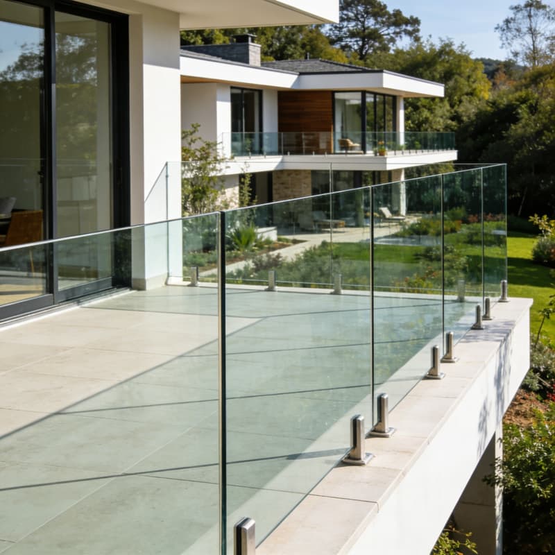 Luxury Villa Glass Railings | Ocean View Balconies