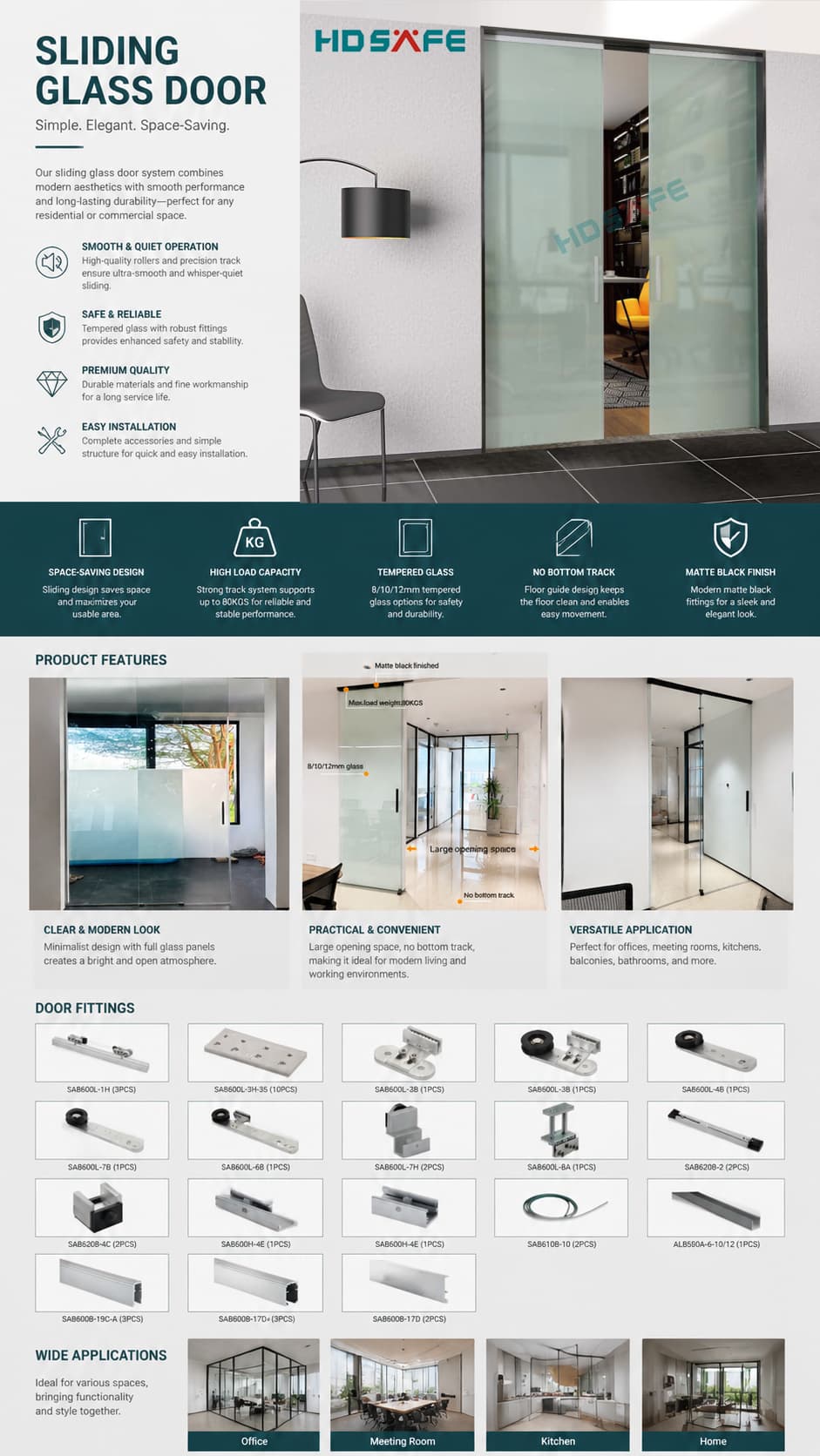 Glass Sliding Door System