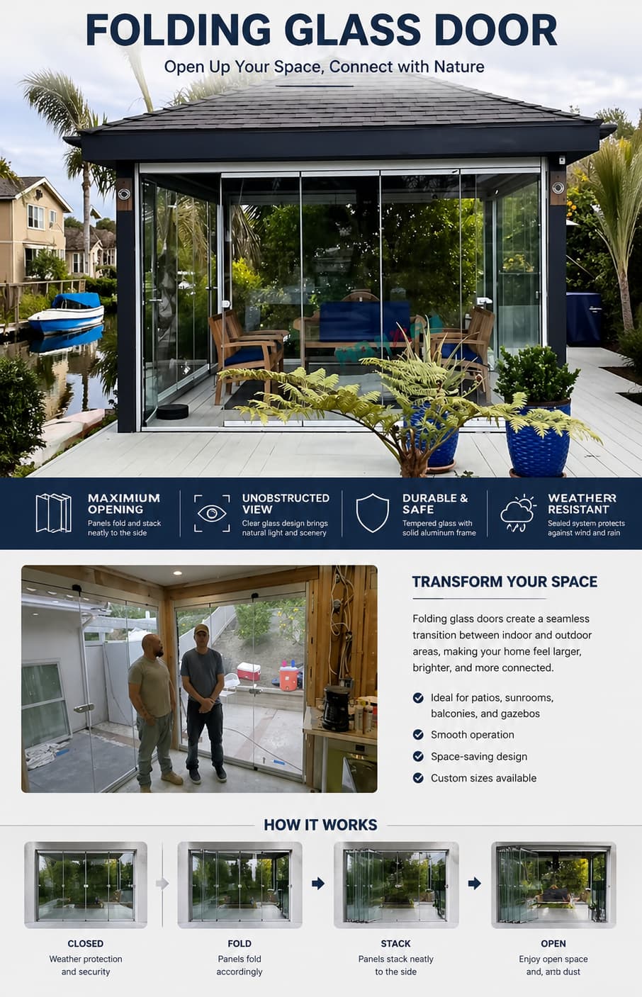 Premium Folding Glass Doors 