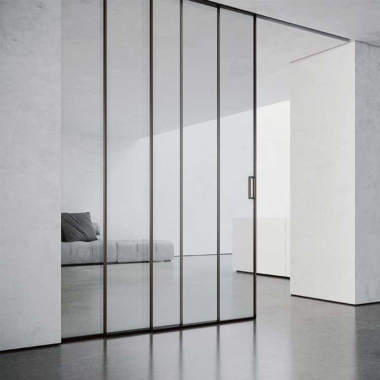 HDSAFE Slim Frame Glass Sliding Door Elegant Space Saving Design