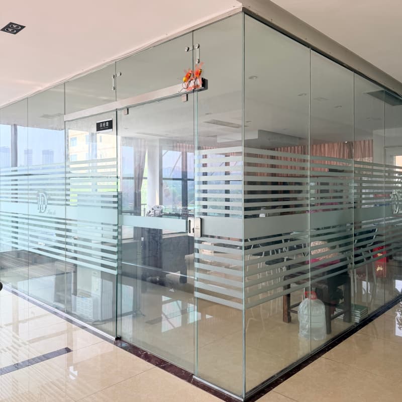 Frameless Glass Sliding Doors for Office Partitions