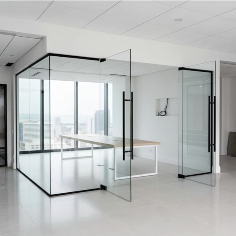 Frameless Glass Sliding Doors for Office Partitions