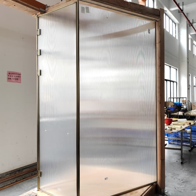 Commercial Hotel Frosted Glass Sliding Door Systems Interior Glass Partitions