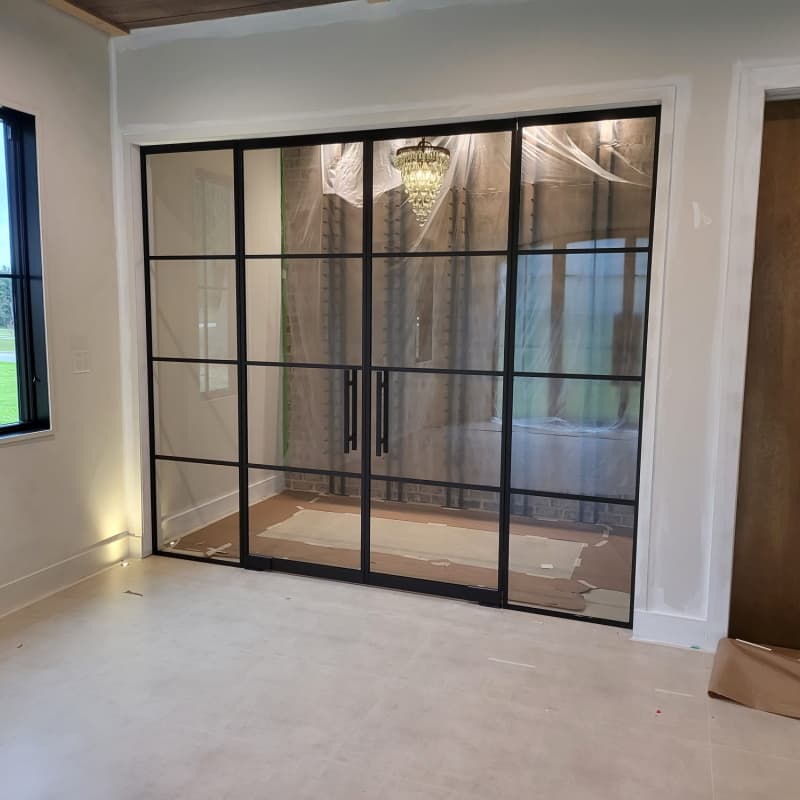 Commercial Hotel Frosted Glass Sliding Door Systems Interior Glass Partitions